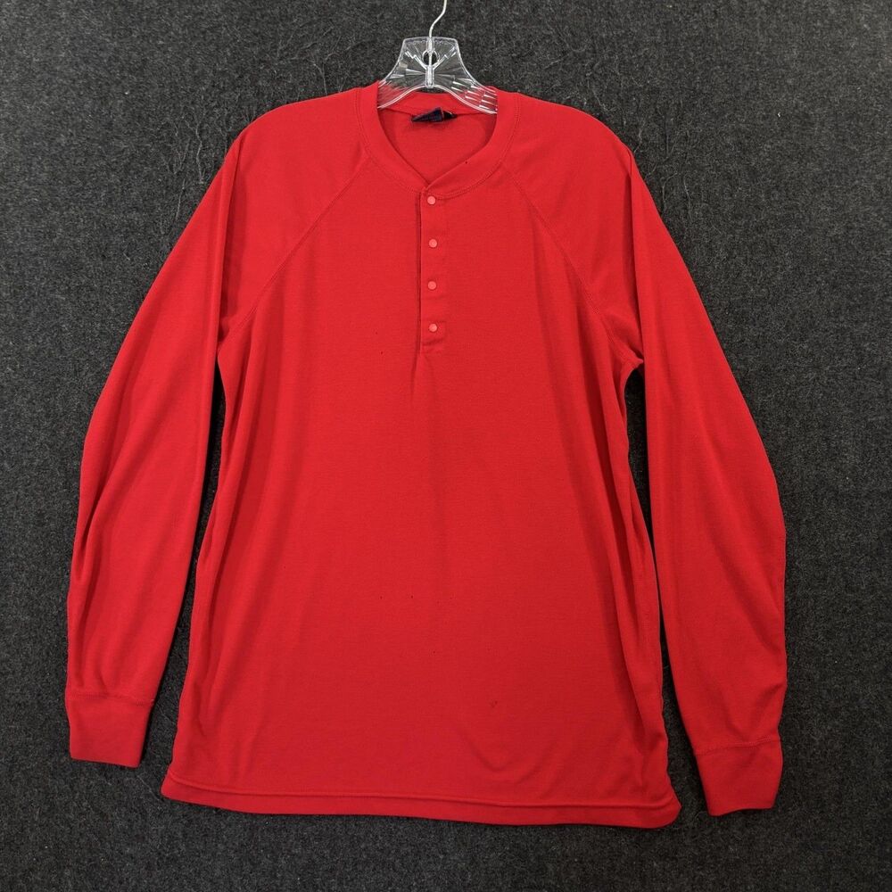 Vintage Patagonia Capilene Shirt Men's XL Red Performance Snap Placket USA